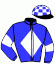 casaque portée par Lecoeuvre C. jockey du cheval de course MYRKA, information pmu ZETURF