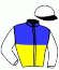 casaque portée par Callier Mlle E. jockey du cheval de course INDIA SONG, information pmu ZETURF