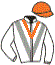 casaque portée par Campos R. jockey du cheval de course GEMMYO, information pmu ZETURF