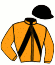 casaque portée par Ohanessian Mlle J. jockey du cheval de course FOUDRE DE BENGALE, information pmu ZETURF