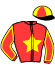 casaque portée par Cinier D. jockey du cheval de course GRANIT DU CHATELET, information pmu ZETURF