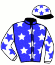 casaque portée par Fresneau L. jockey du cheval de course ITTY D'AIMTE, information pmu ZETURF