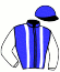casaque portée par Martens C. jockey du cheval de course L'ANGE AIMEF, information pmu ZETURF