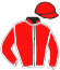 casaque portée par Guelpa J. jockey du cheval de course EBERTON, information pmu ZETURF