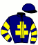 casaque portée par Mourice R. jockey du cheval de course KLUSAZ, information pmu ZETURF