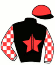 casaque portée par Mourice R. jockey du cheval de course GAOTCHO JIEL, information pmu ZETURF