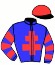 casaque portée par Junod G. jockey du cheval de course KNOX JENILOU, information pmu ZETURF