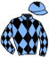casaque portée par Andrieux T. jockey du cheval de course LA VANILLE, information pmu ZETURF