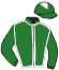 casaque portée par Chesneau A. jockey du cheval de course MERI LILOU, information pmu ZETURF