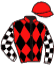 casaque portée par Kratochvil J. jockey du cheval de course KUDAFUSHI, information pmu ZETURF
