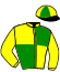 casaque portée par Gout Th. jockey du cheval de course JO DE CAZOULENE, information pmu ZETURF