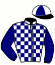 casaque portée par Donabedian Mlle M. jockey du cheval de course EASY MARCEAUX (FR), information pmu ZETURF