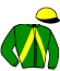 casaque portée par Lamaziere L. jockey du cheval de course GOLD DE BAULON, information pmu ZETURF