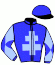 casaque portée par Veron F. jockey du cheval de course JAMALA, information pmu ZETURF
