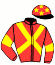 casaque portée par Bachelot T. jockey du cheval de course HAPPY STAR, information pmu ZETURF