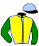 casaque portée par Gout R. jockey du cheval de course DIVALLO, information pmu ZETURF