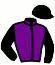casaque portée par Criado M. jockey du cheval de course ELAN DE DOMPIERRE, information pmu ZETURF