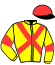 casaque portée par Terme P. jockey du cheval de course GLADIATOR DE NIMES, information pmu ZETURF