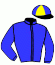 casaque portée par Waldhauser Mlle M. jockey du cheval de course ROCKET RISE, information pmu ZETURF