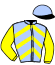 casaque portée par Oyer Mlle S. jockey du cheval de course ICARE DE FAEL, information pmu ZETURF