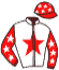 casaque portée par Monteleon J. jockey du cheval de course FLAMBEUR ROYAL, information pmu ZETURF