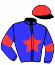 casaque portée par Briand Y. A. jockey du cheval de course FAKIR DE FROMENTIN, information pmu ZETURF