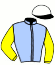 casaque portée par Romary Mlle M. jockey du cheval de course PAPIER PEINT, information pmu ZETURF