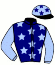 casaque portée par Trullier T. jockey du cheval de course BERING PALACE (FR), information pmu ZETURF