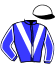 casaque portée par Dominois Mlle P. jockey du cheval de course XELLENT (FR), information pmu ZETURF