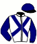 casaque portée par Fayos Martin B. jockey du cheval de course MAITIA (FR), information pmu ZETURF
