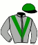 casaque portée par Mosse G. jockey du cheval de course ALASTOR (IE), information pmu ZETURF