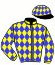 casaque portée par Hardouin E. jockey du cheval de course BAKHCHISARAY (FR), information pmu ZETURF