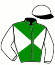 casaque portée par Piechulek R. jockey du cheval de course WAHIBA SANDS (IE), information pmu ZETURF
