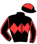 casaque portée par Mangione R. jockey du cheval de course IPHITOS (GB), information pmu ZETURF
