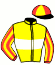 casaque portée par Guyon M. jockey du cheval de course POLONIA SPIRIT F (IE), information pmu ZETURF