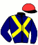 casaque portée par Besnier H. jockey du cheval de course EVERESTE (FR), information pmu ZETURF