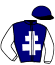 casaque portée par Mangione R. jockey du cheval de course GRAAL (FR), information pmu ZETURF