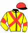 casaque portée par Menges Mme P. jockey du cheval de course MERCI CAPUCINE (GB), information pmu ZETURF