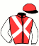 casaque portée par Demuro C. jockey du cheval de course ALMONA (FR), information pmu ZETURF