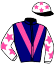 casaque portée par Cheminaud V. jockey du cheval de course STAR OF PARIS (IE), information pmu ZETURF