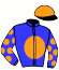 casaque portée par Guyon M. jockey du cheval de course MODERATOR (FR), information pmu ZETURF