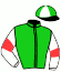 casaque portée par Molins Mlle A. jockey du cheval de course PALM SPRINGS (GB), information pmu ZETURF
