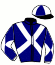 casaque portée par Crastus A. jockey du cheval de course LARIS (FR), information pmu ZETURF