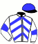 casaque portée par Massin Mlle A. jockey du cheval de course QUEEN OF ELEGANCE (FR), information pmu ZETURF