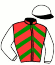 casaque portée par Nicco Mlle A. jockey du cheval de course FOOTSTEPSANPIE (IE), information pmu ZETURF