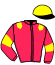 casaque portée par Vermeersch Mlle S. jockey du cheval de course KENBAIO (FR), information pmu ZETURF