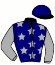 casaque portée par Cabre J. jockey du cheval de course SAN ISIDRO (IE), information pmu ZETURF