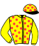 casaque portée par Ladjadj S. jockey du cheval de course YELLOW CURRY (FR), information pmu ZETURF
