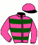 casaque portée par Pouchin A. jockey du cheval de course MISS BENNET (FR), information pmu ZETURF