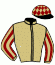 casaque portée par Hardouin E. jockey du cheval de course AZABA (FR), information pmu ZETURF